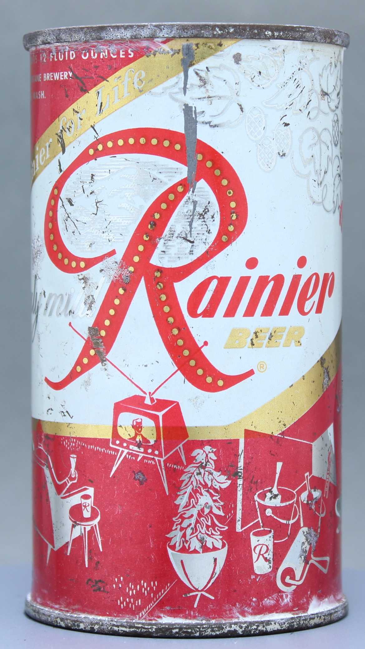 Rainier Beer Flat Top Can