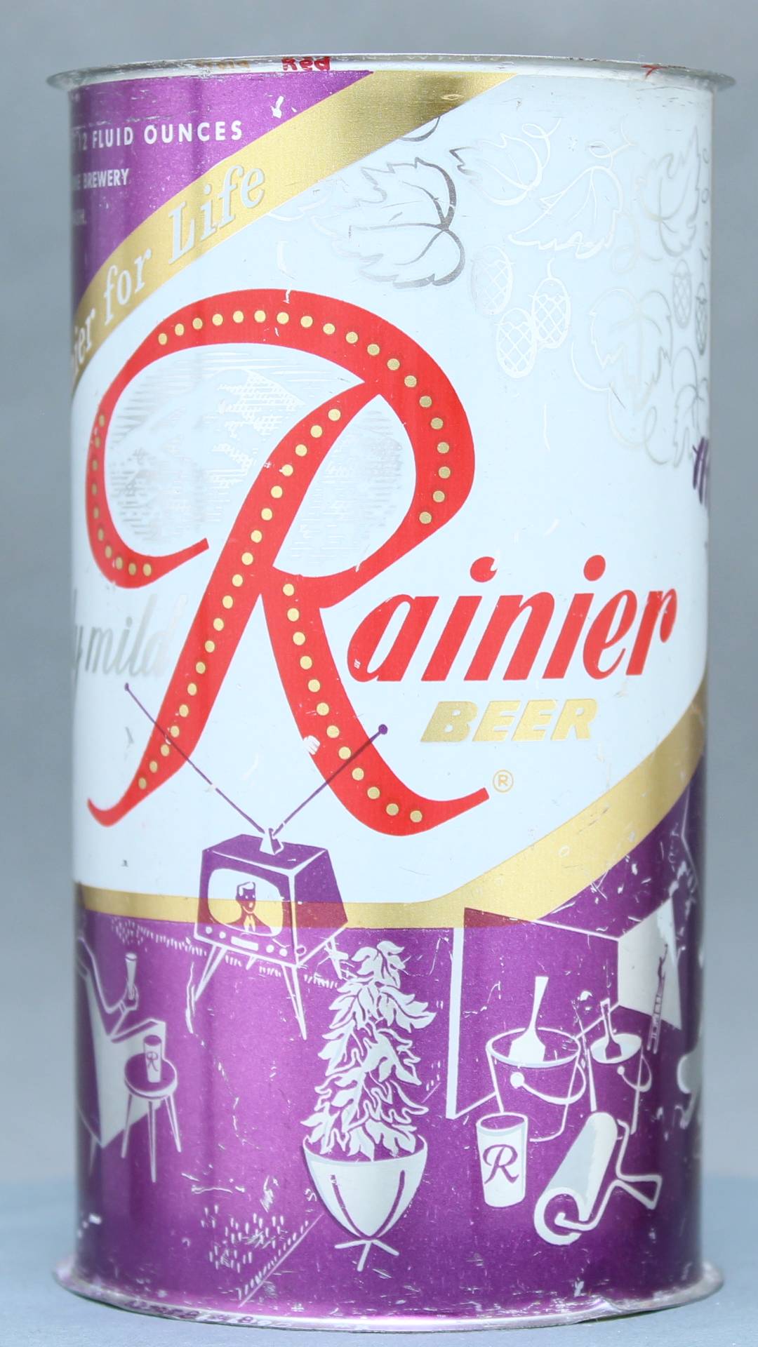 Rainier Beer Flat Top Can