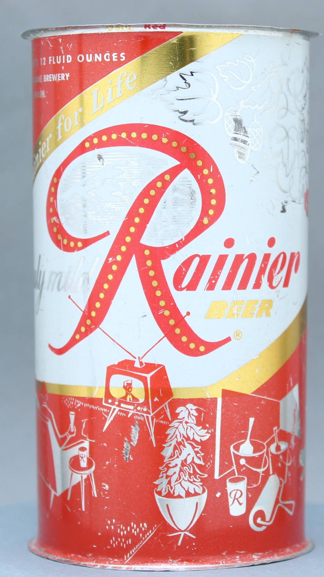 Rainier Beer Flat Top Can
