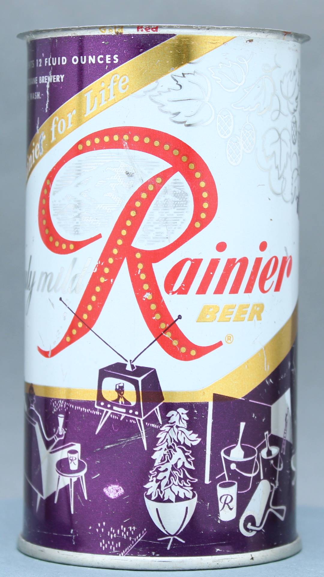 Rainier Beer Flat Top Can