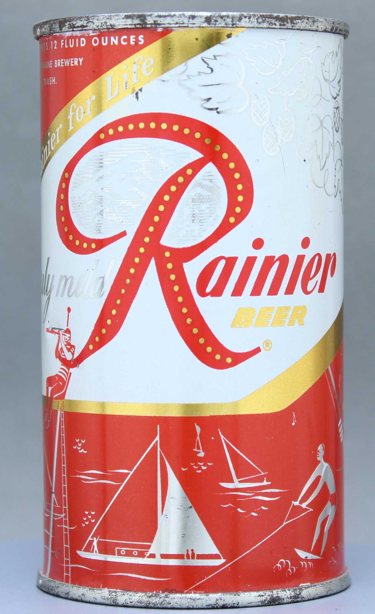 Rainier Beer Flat Top Can