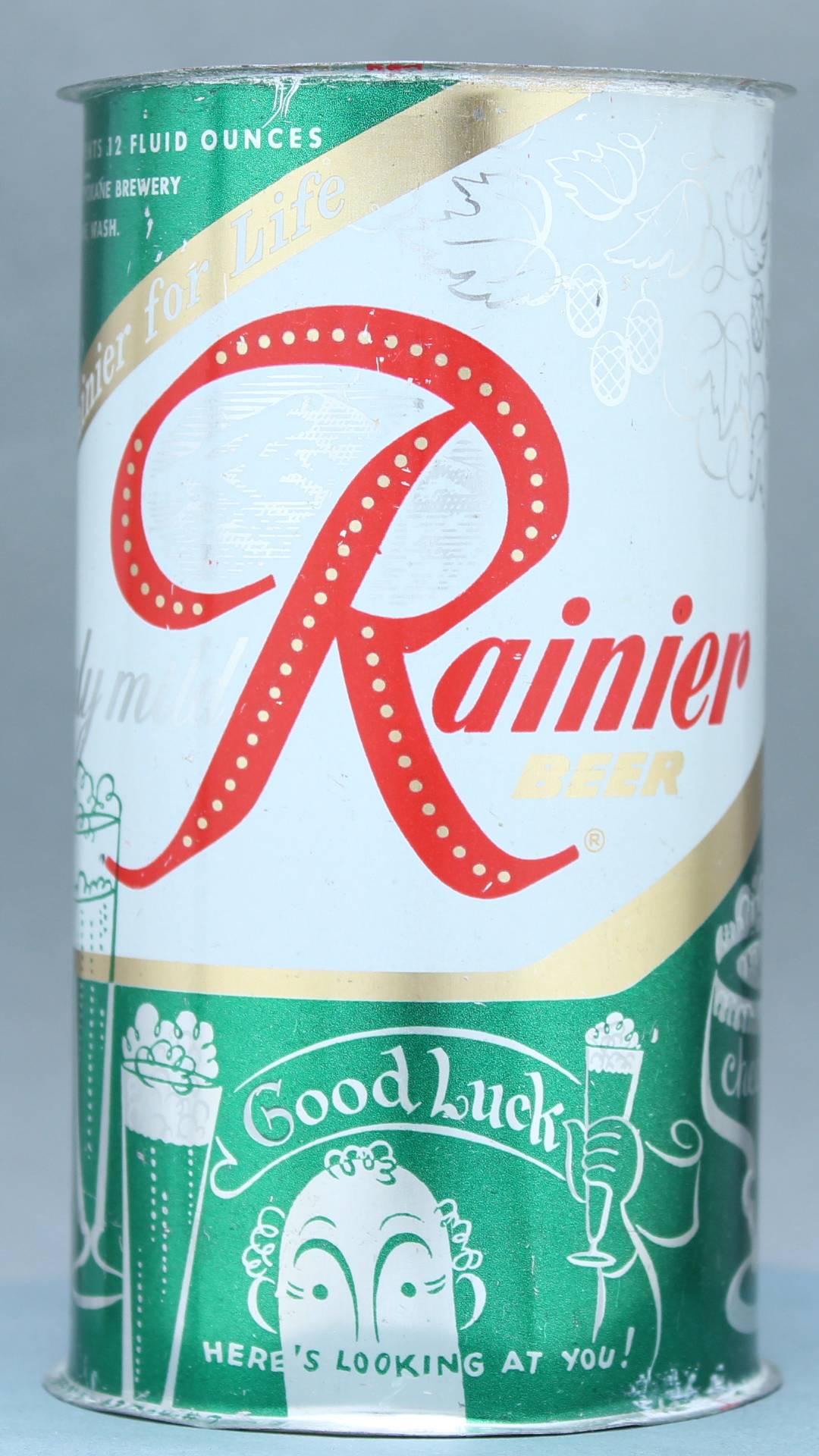 Rainier Beer Flat Top Can