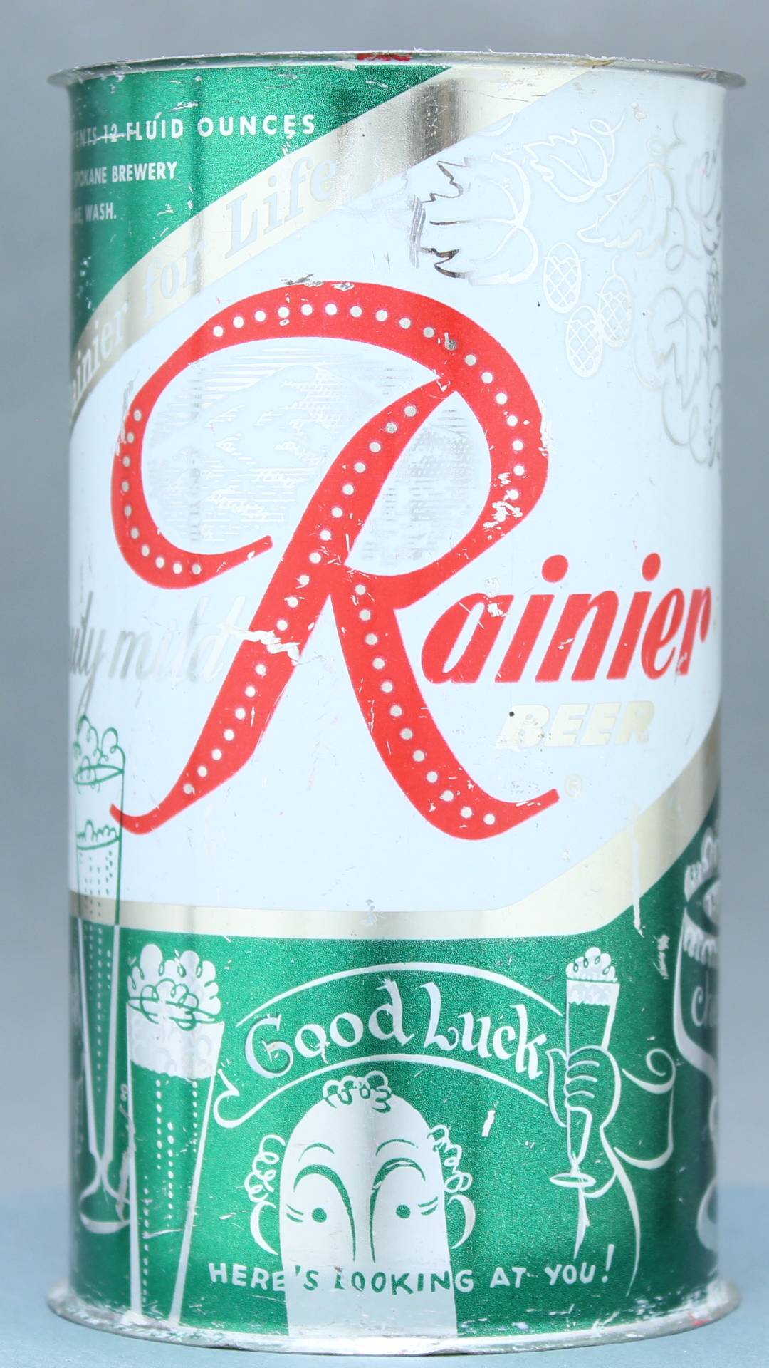 Rainier Beer Flat Top Can