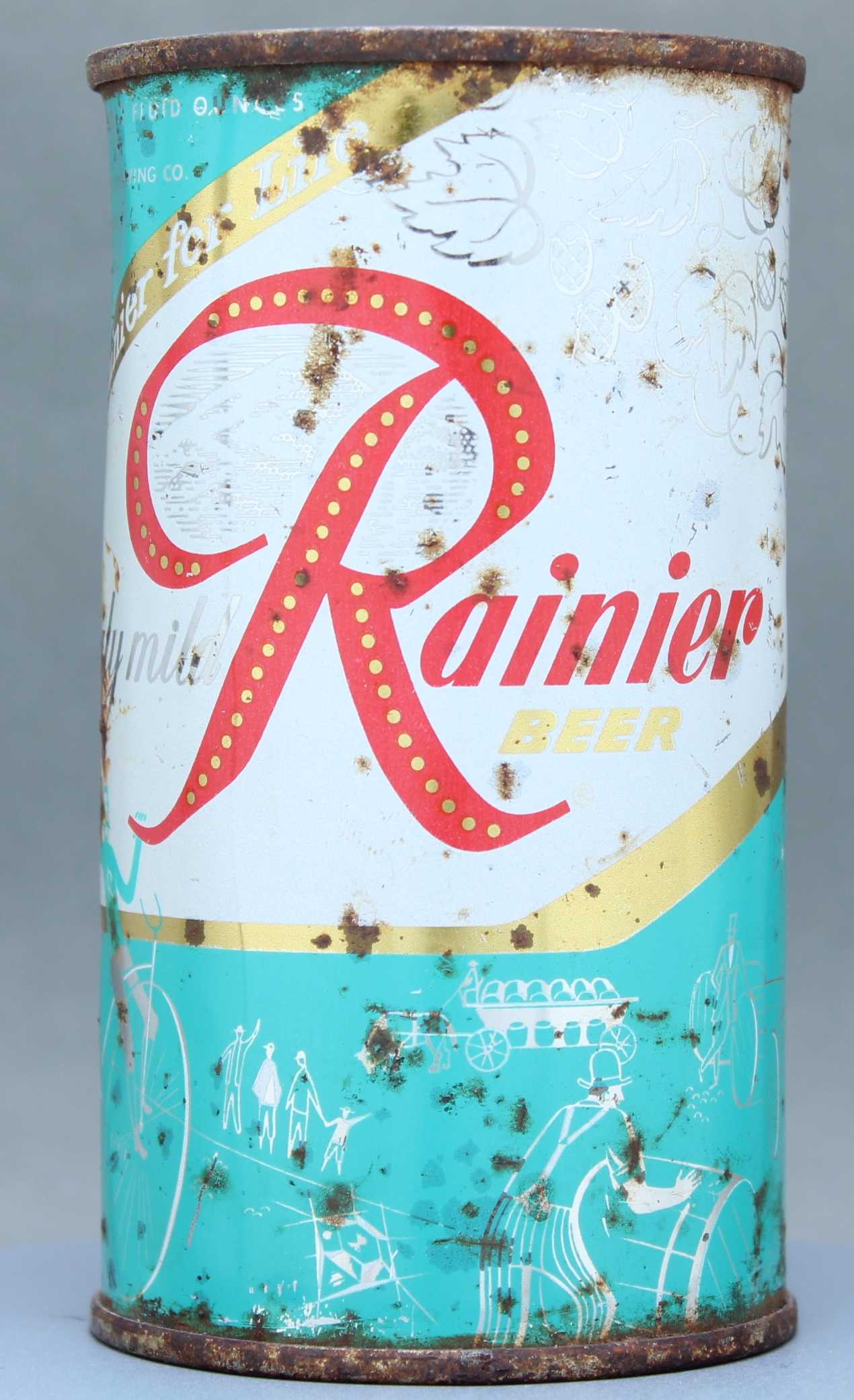 Rainier Beer Flat Top Can