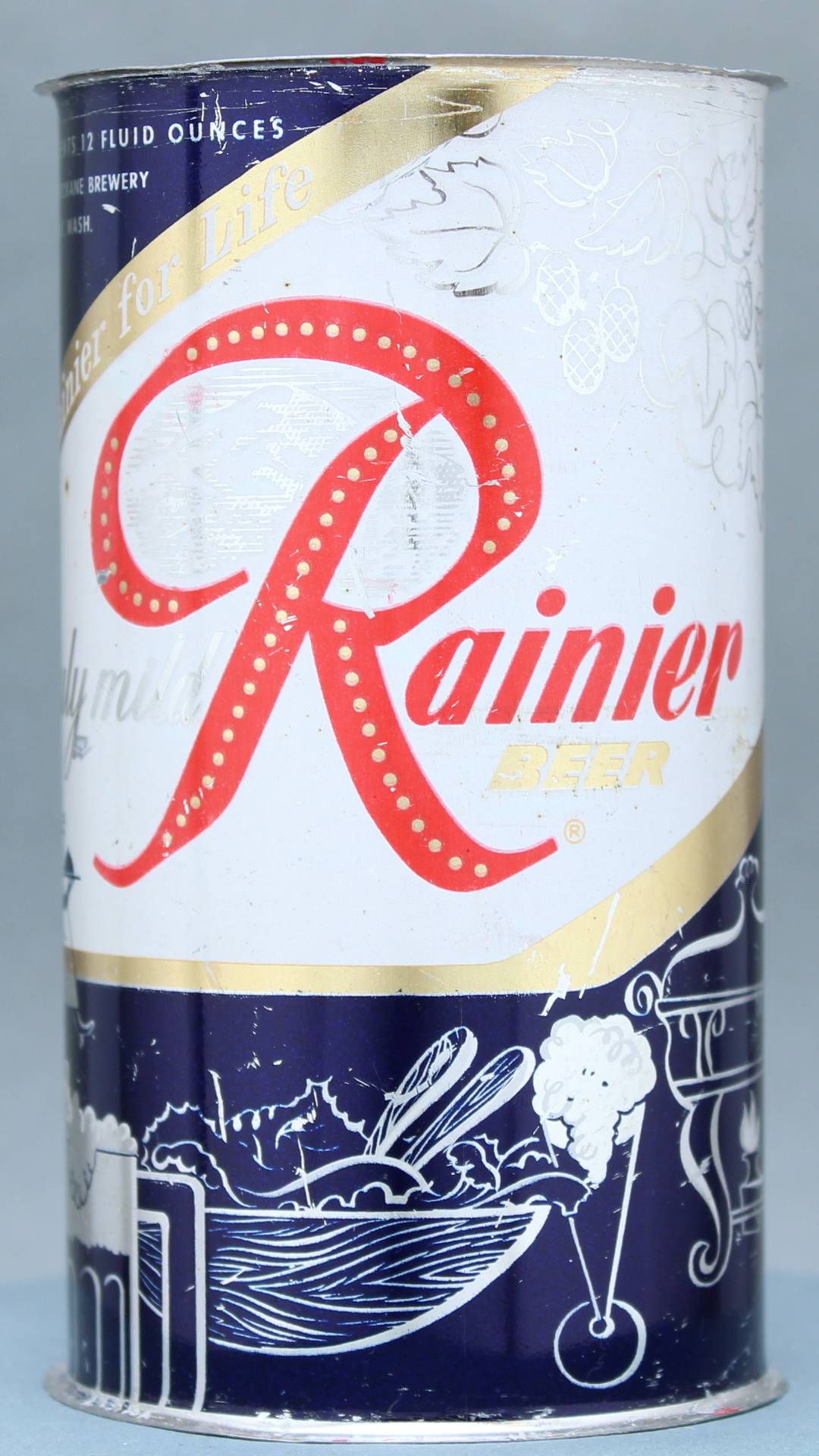 Rainier Beer Flat Top Can