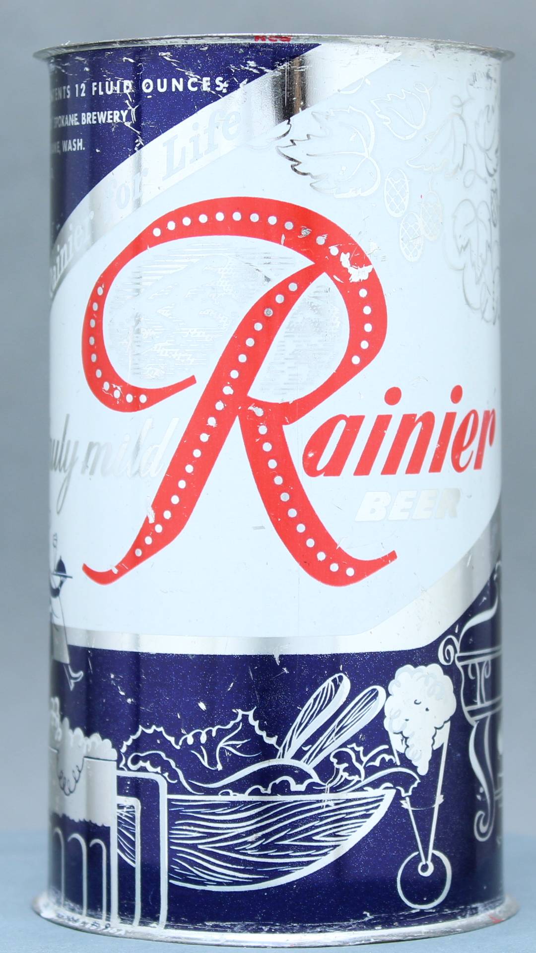 Rainier Beer Flat Top Can