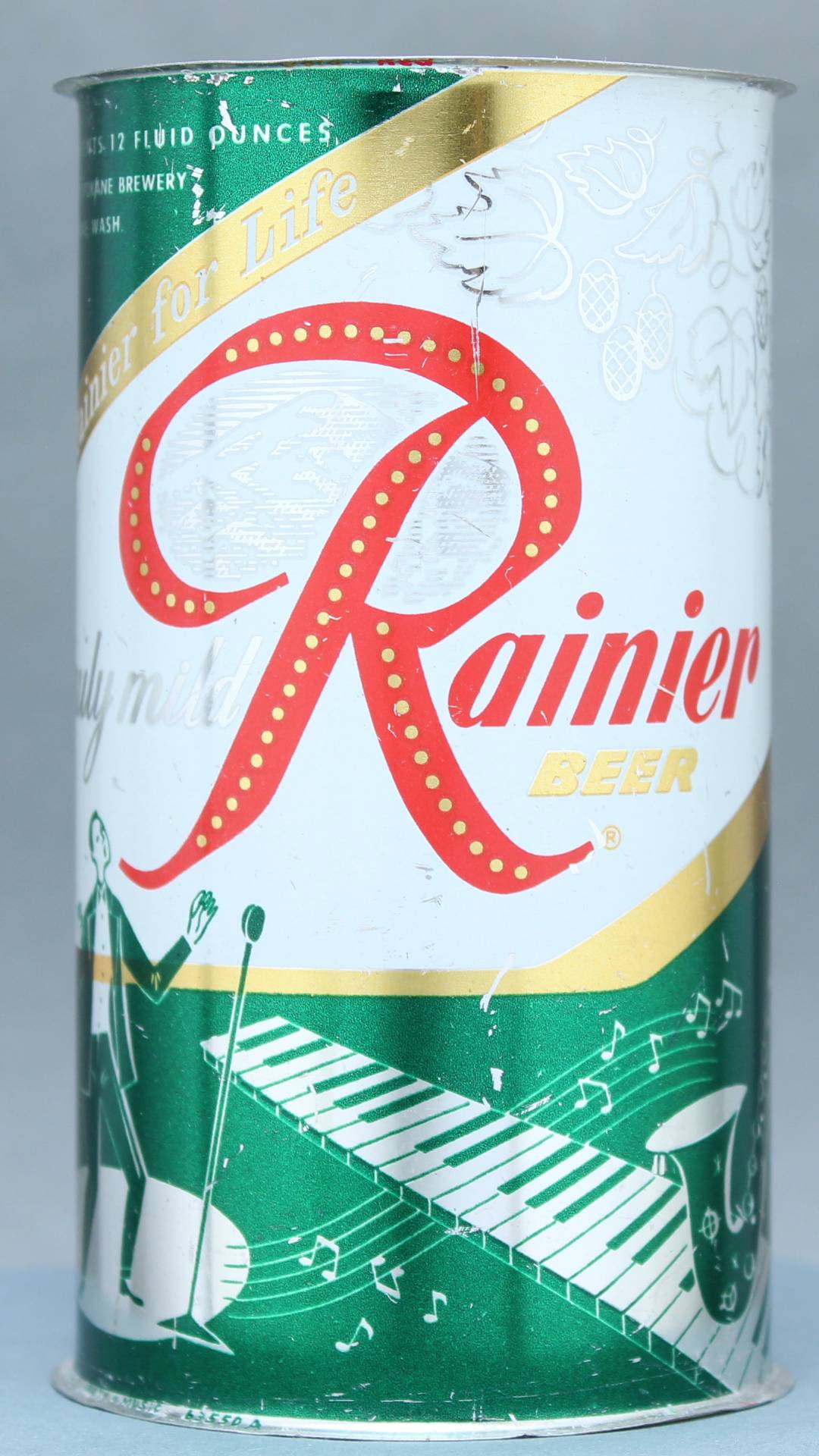 Rainier Beer Flat Top Can