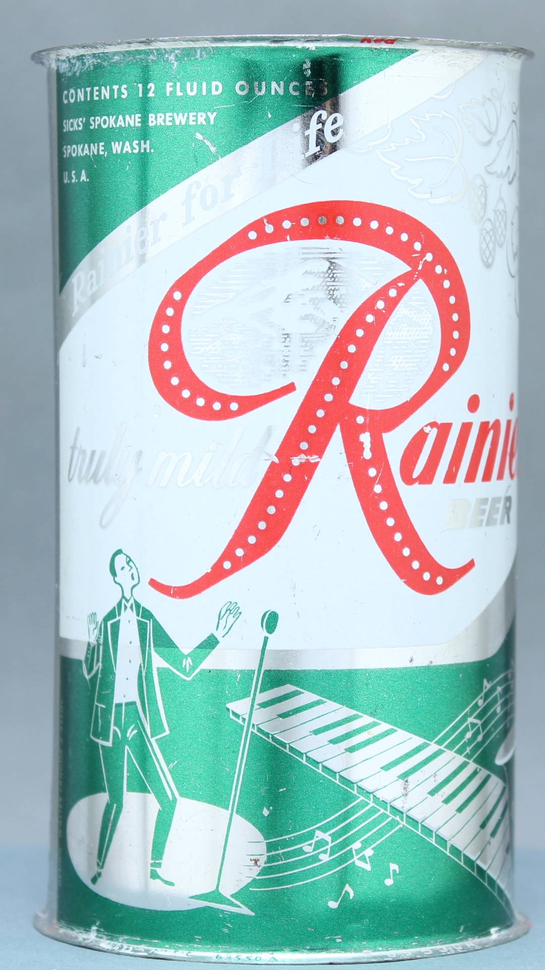 Rainier Beer Flat Top Can