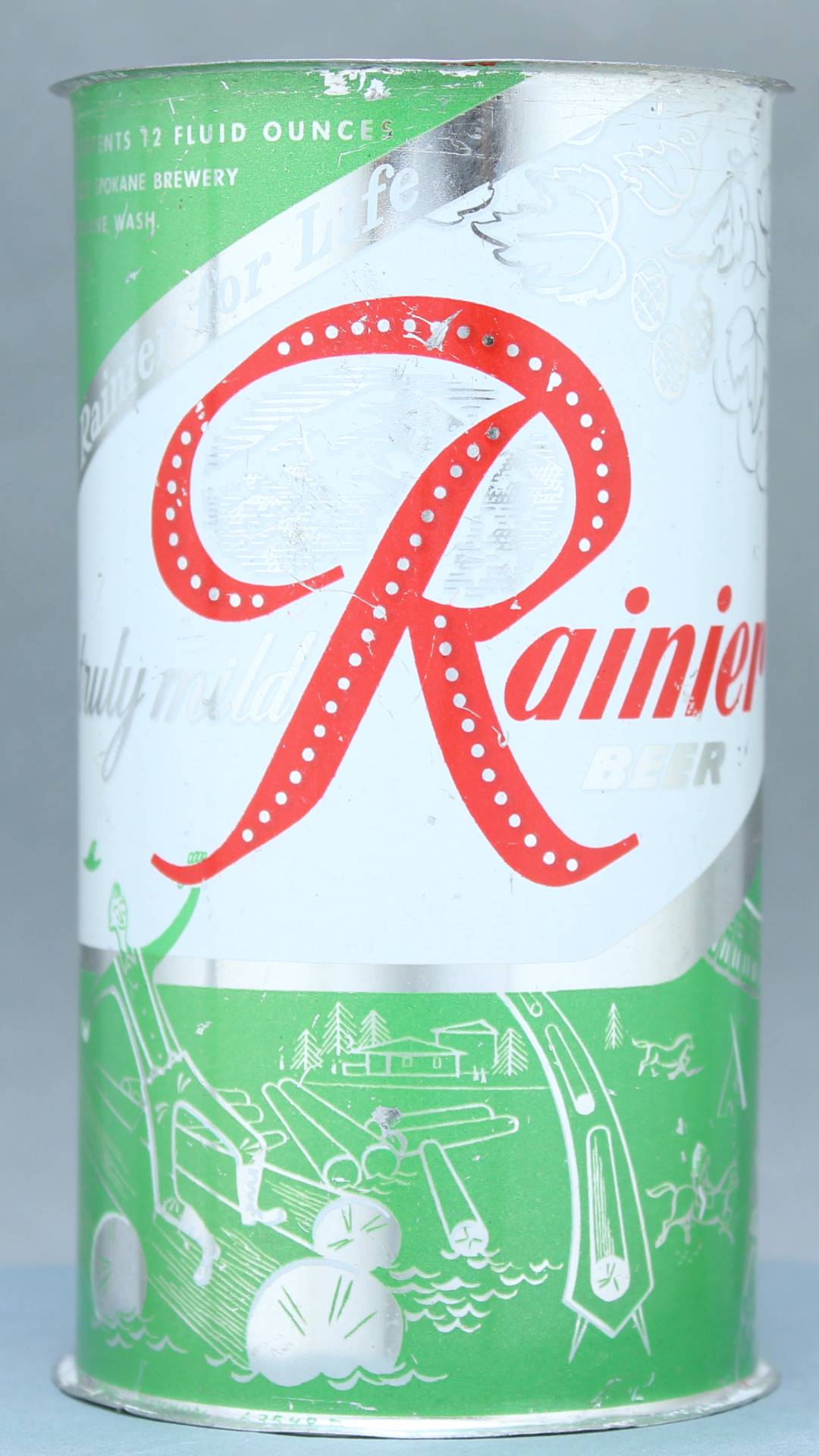 Rainier Beer Flat Top Can