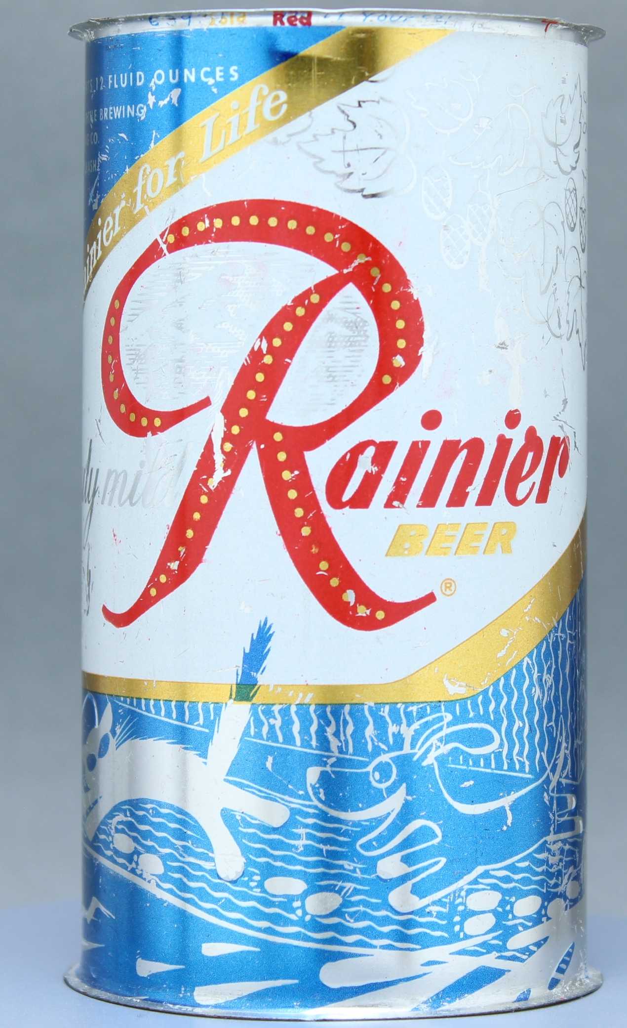 Rainier Beer Flat Top Can