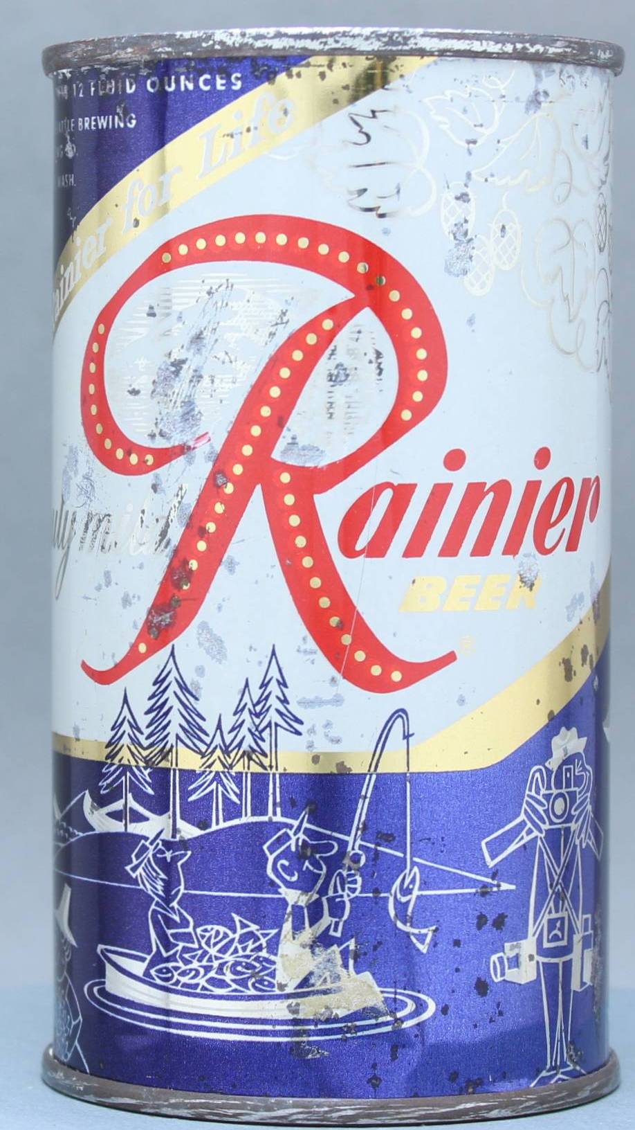 Rainier Beer Flat Top Can