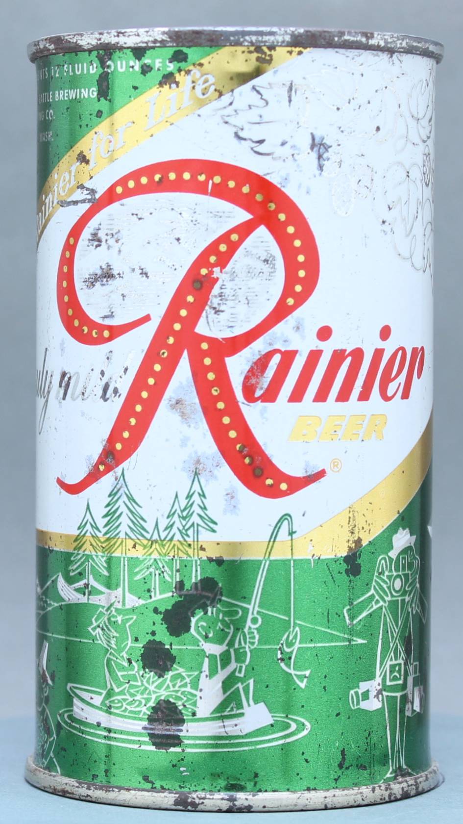 Rainier Beer Flat Top Can
