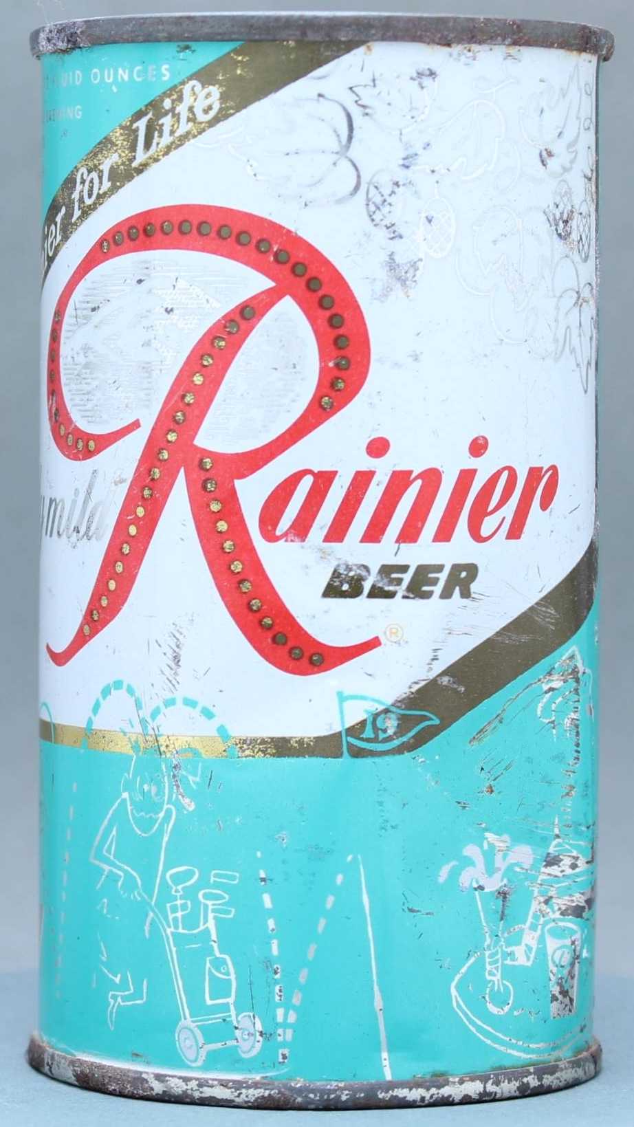 Rainier Beer Flat Top Can
