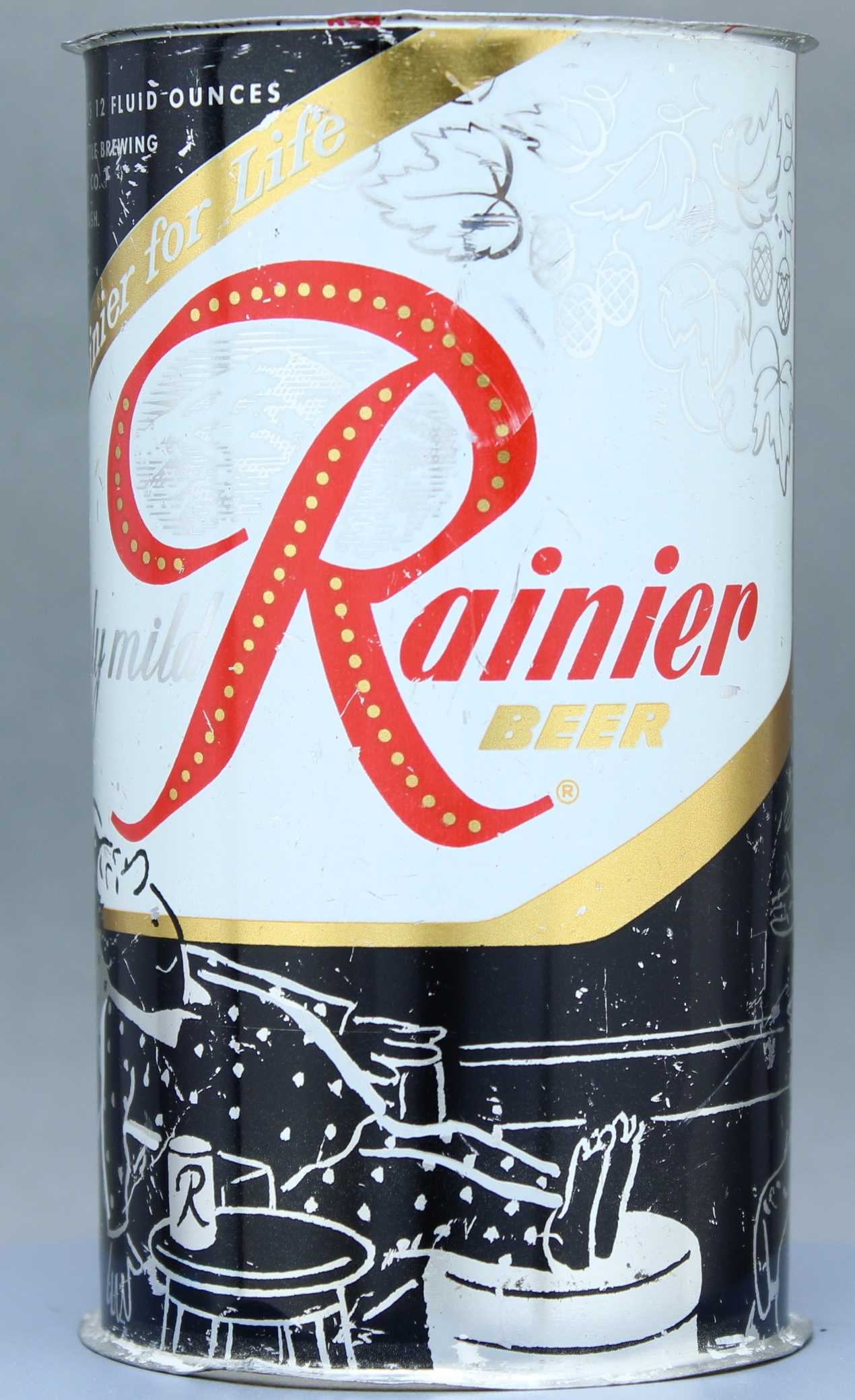 Rainier Beer Flat Top Can
