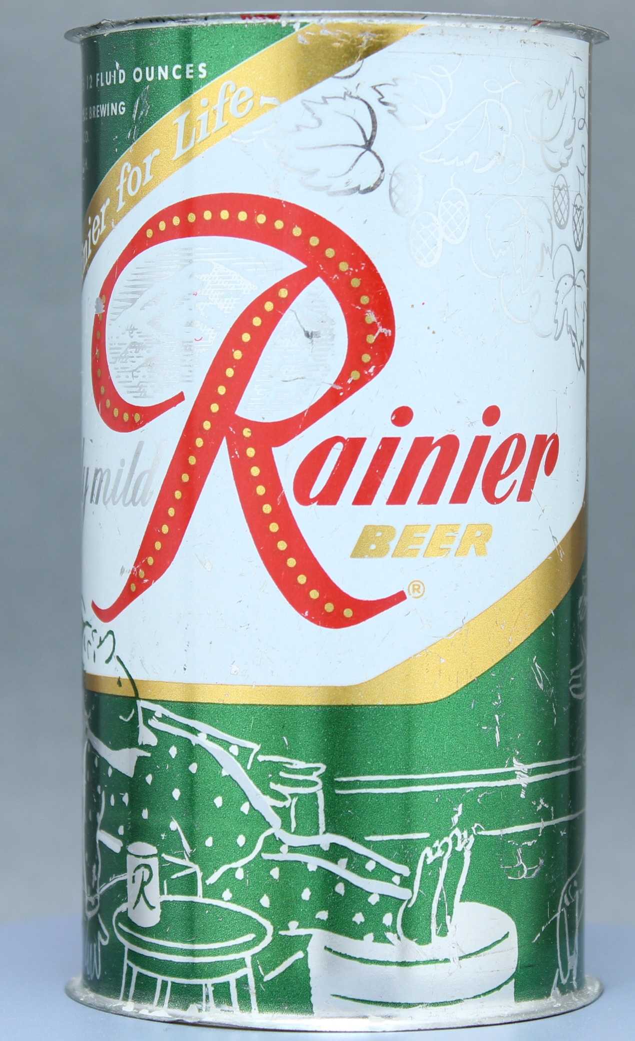 Rainier Beer Flat Top Can