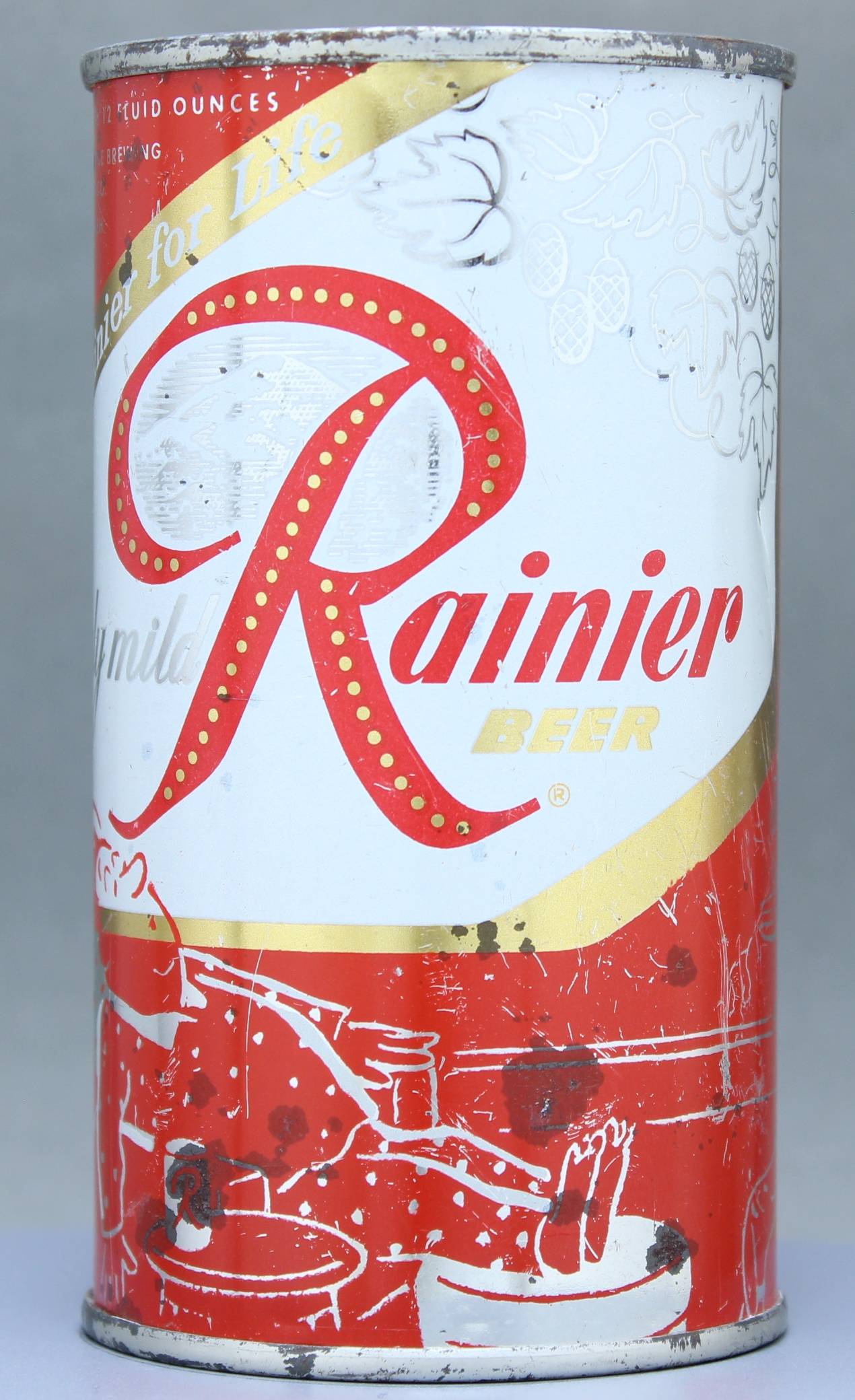 Rainier Beer Flat Top Can
