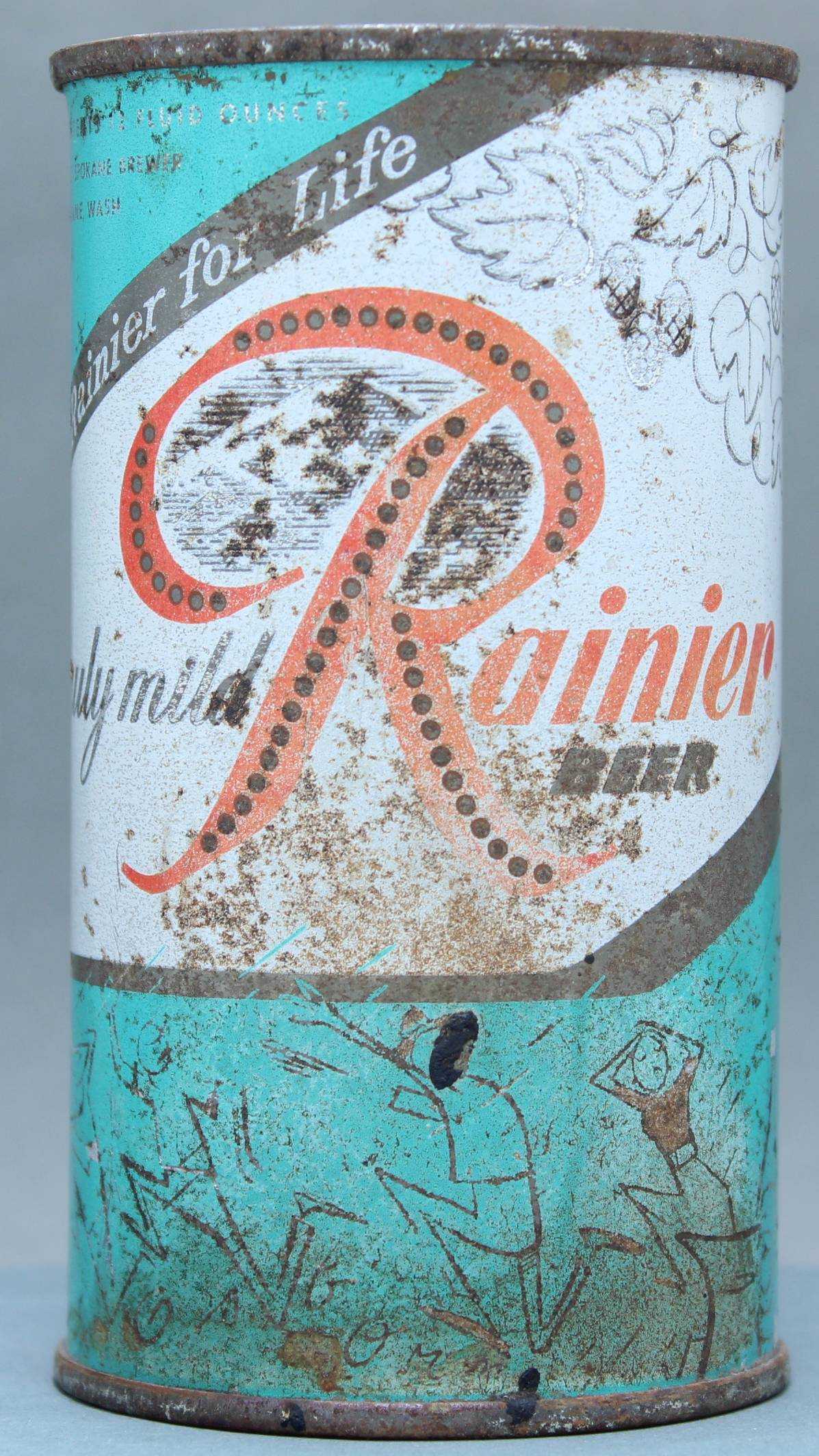 Rainier Beer Flat Top Can