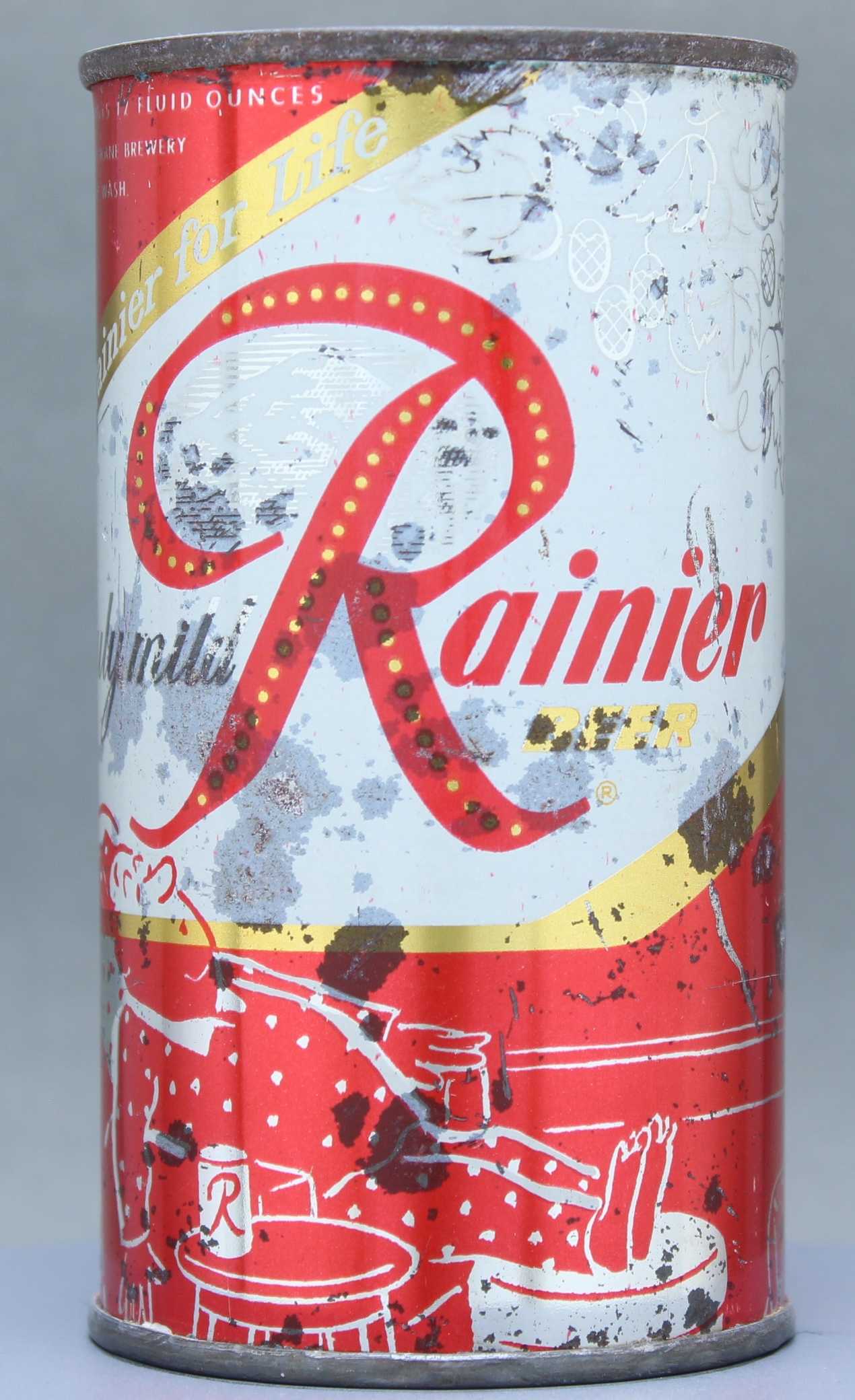Rainier Beer Flat Top Can