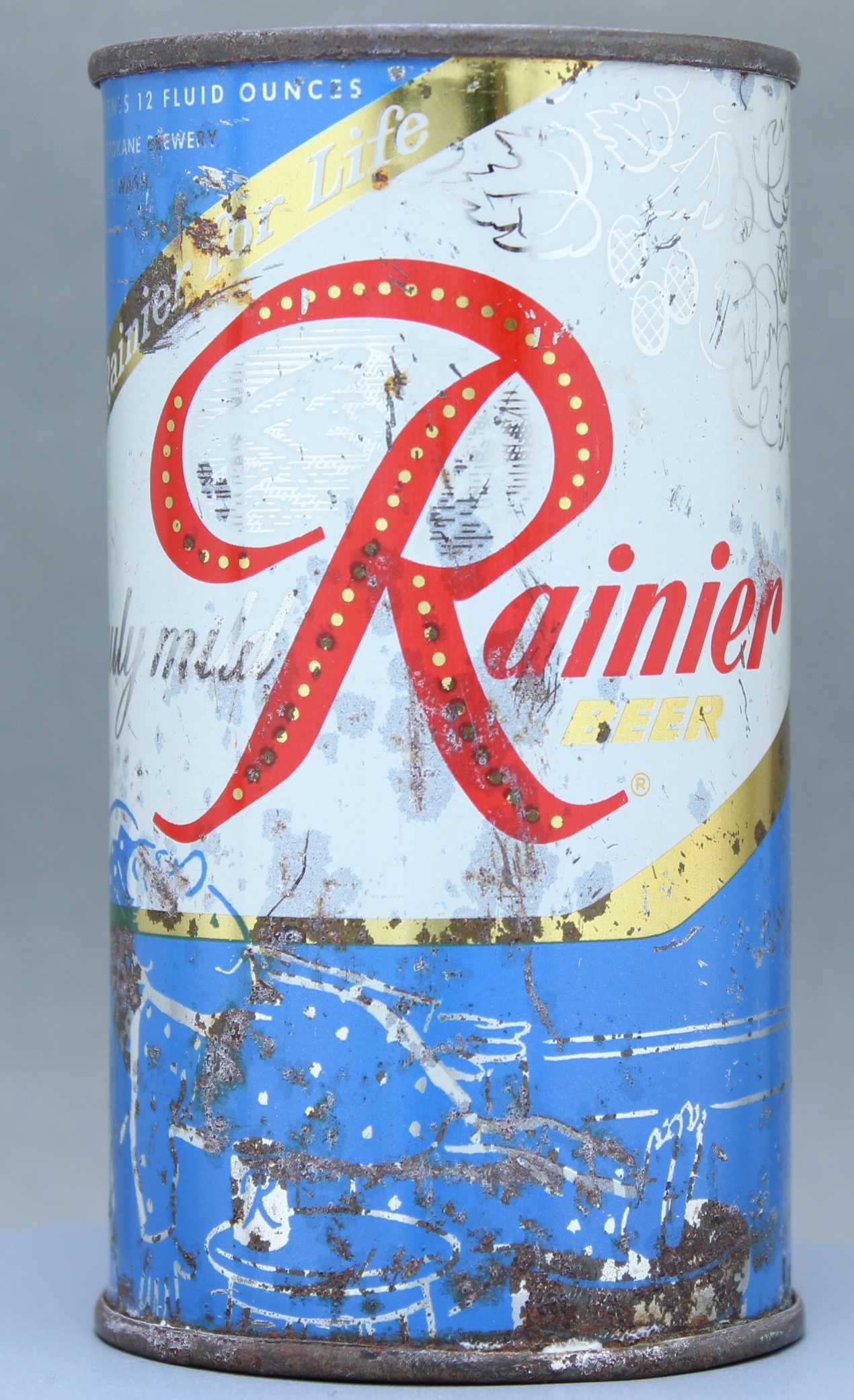 Rainier Beer Flat Top Can