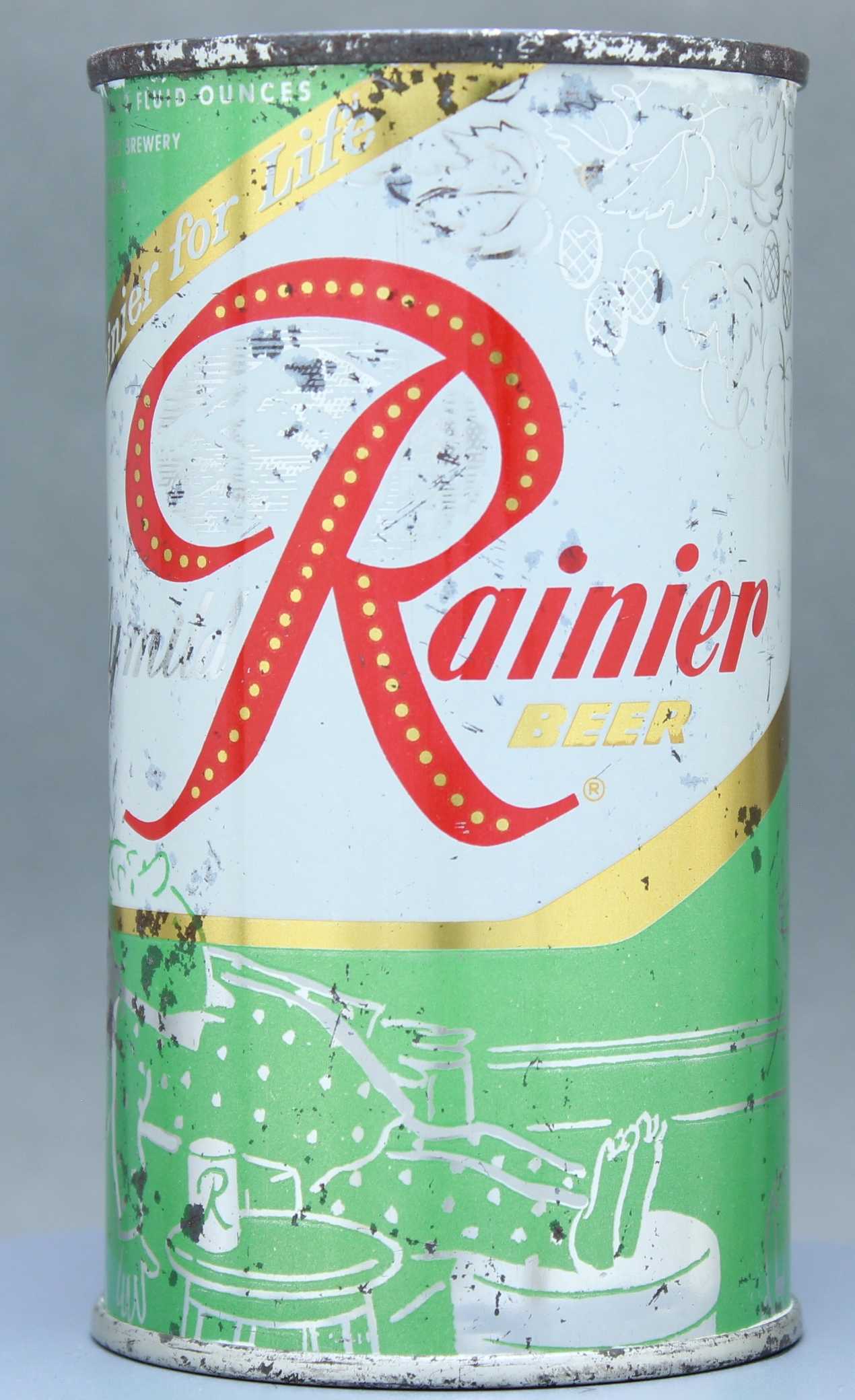 Rainier Beer Flat Top Can
