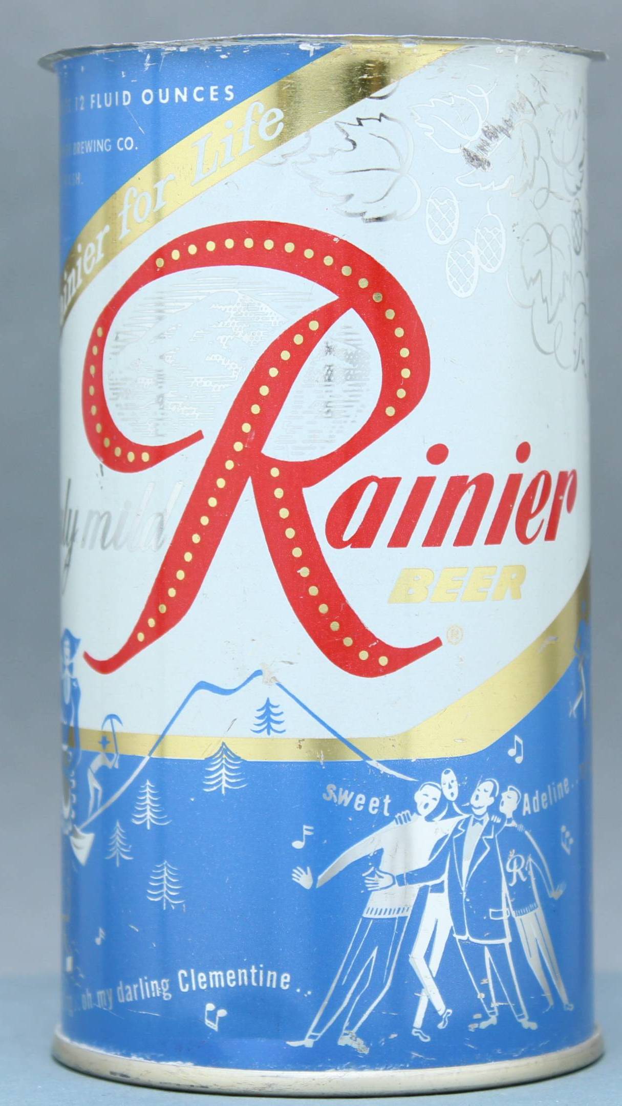 Rainier Beer Flat Top Can