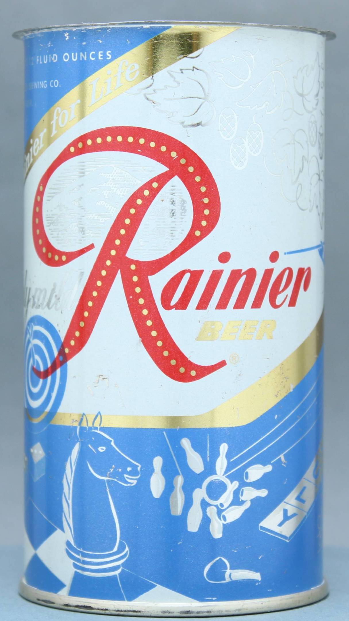 Rainier Beer Flat Top Can