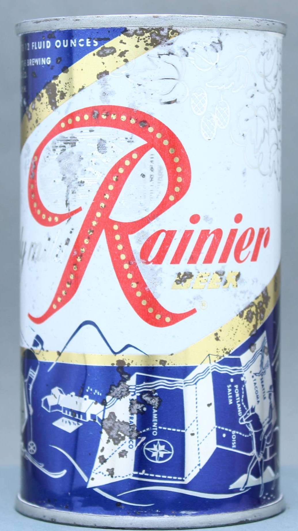 Rainier Beer Flat Top Can