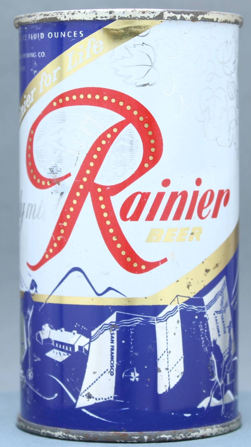 Rainier Beer Flat Top Can
