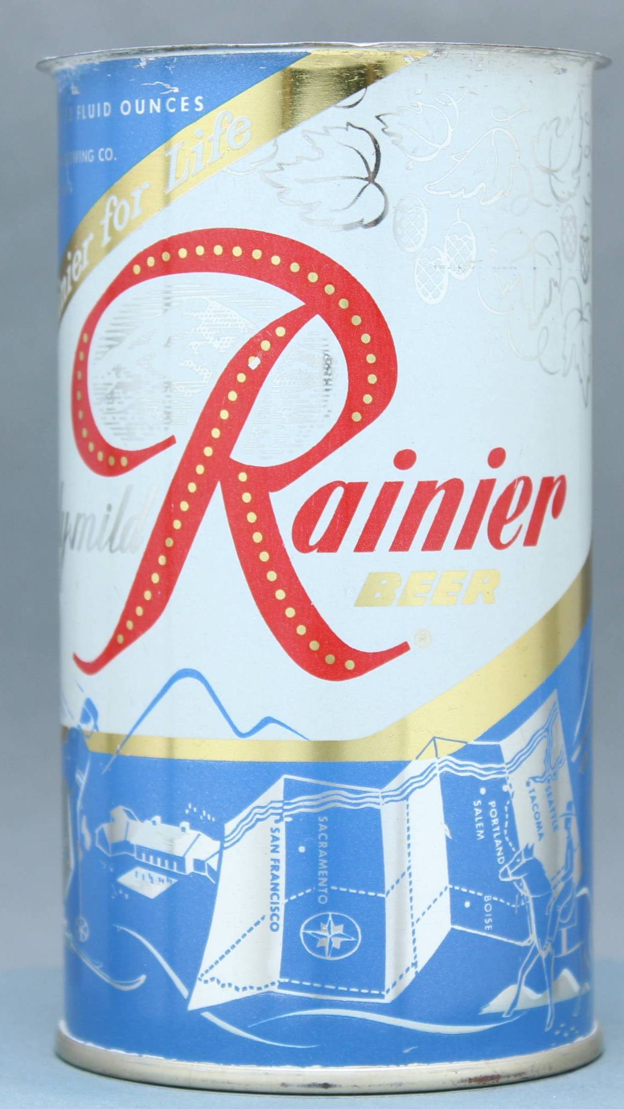 Rainier Beer Flat Top Can