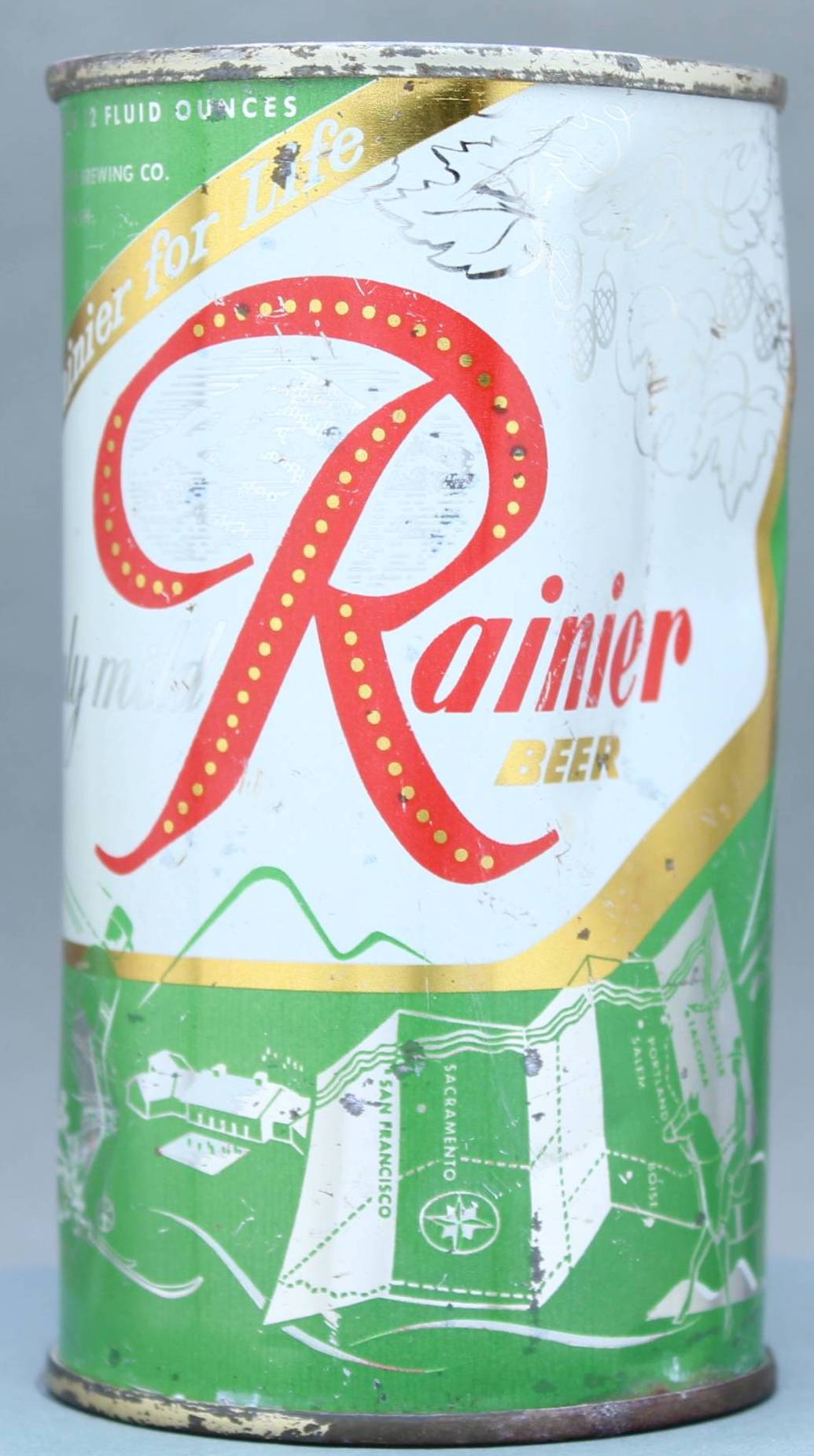 Rainier Beer Flat Top Can