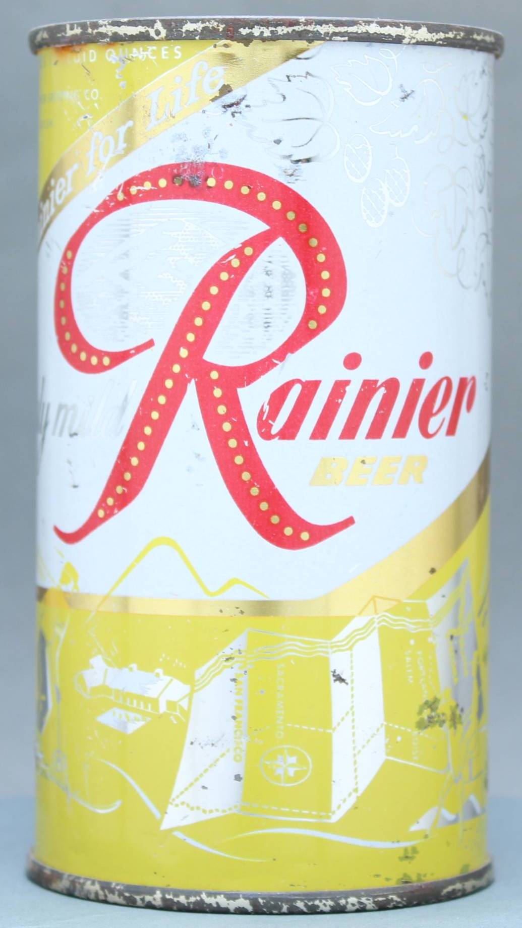 Rainier Beer Flat Top Can