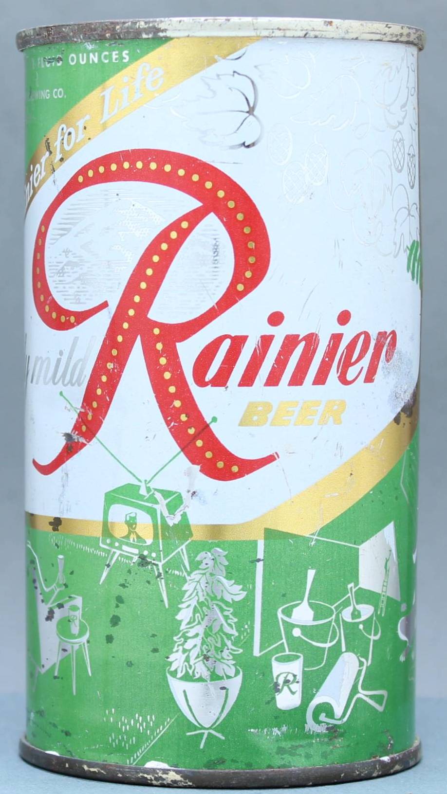Rainier Beer Flat Top Can