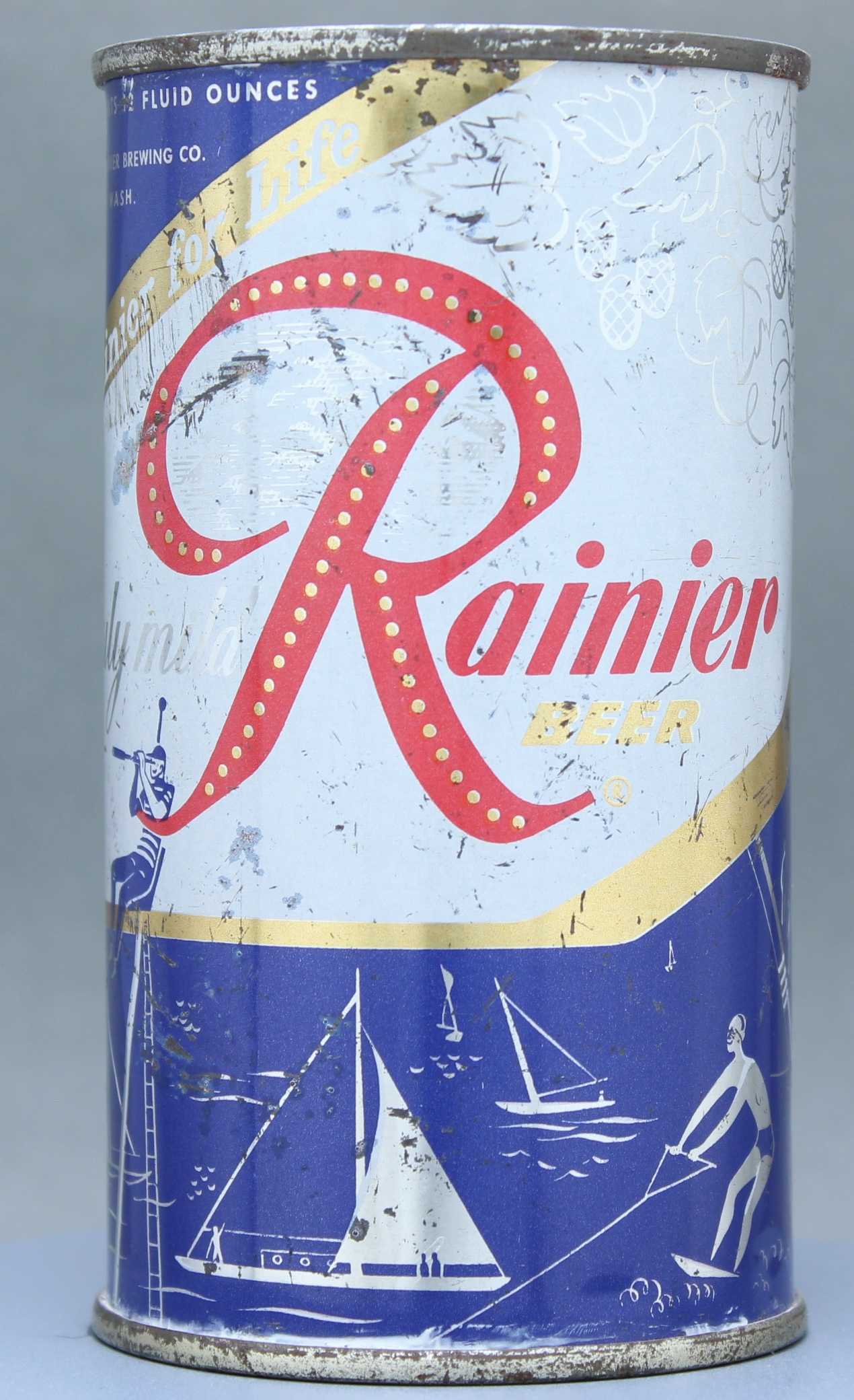 Rainier Beer Flat Top Can