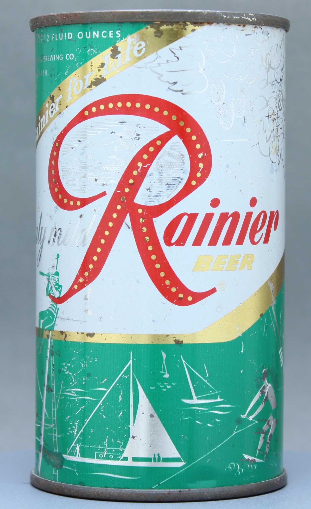 Rainier Beer Flat Top Can