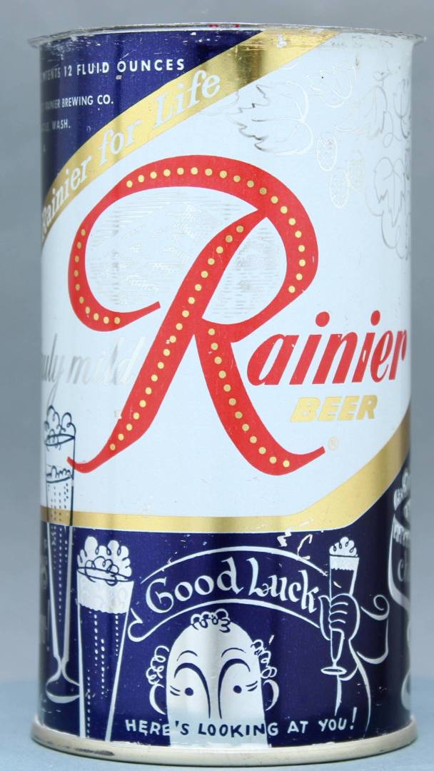 Rainier Beer Flat Top Can