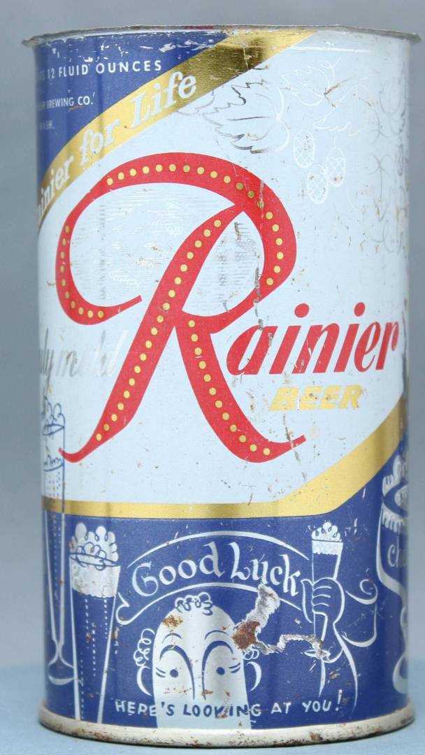 Rainier Beer Flat Top Can