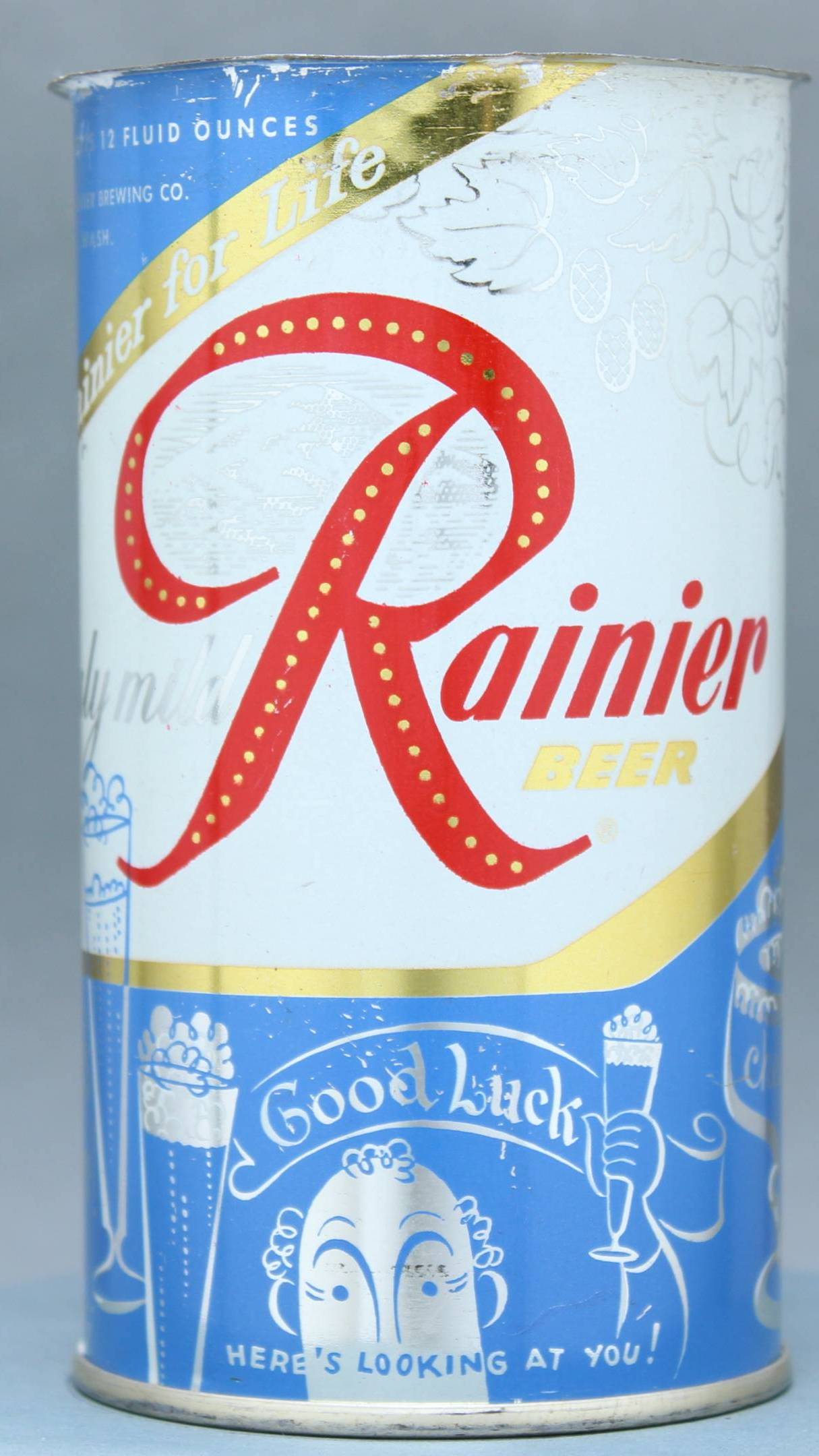 Rainier Beer Flat Top Can