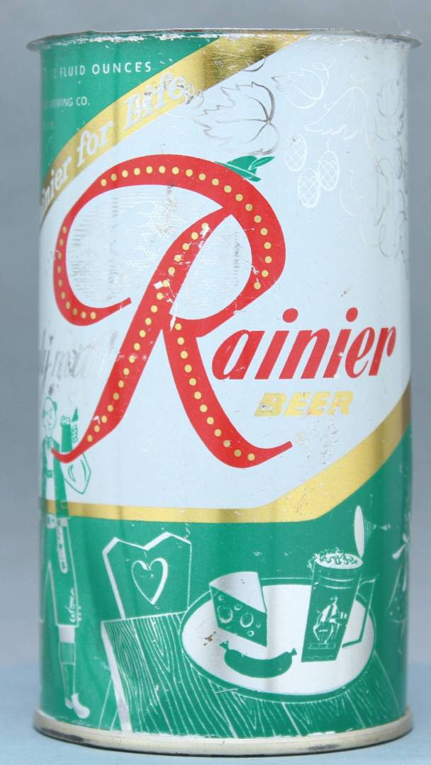 Rainier Beer Flat Top Can
