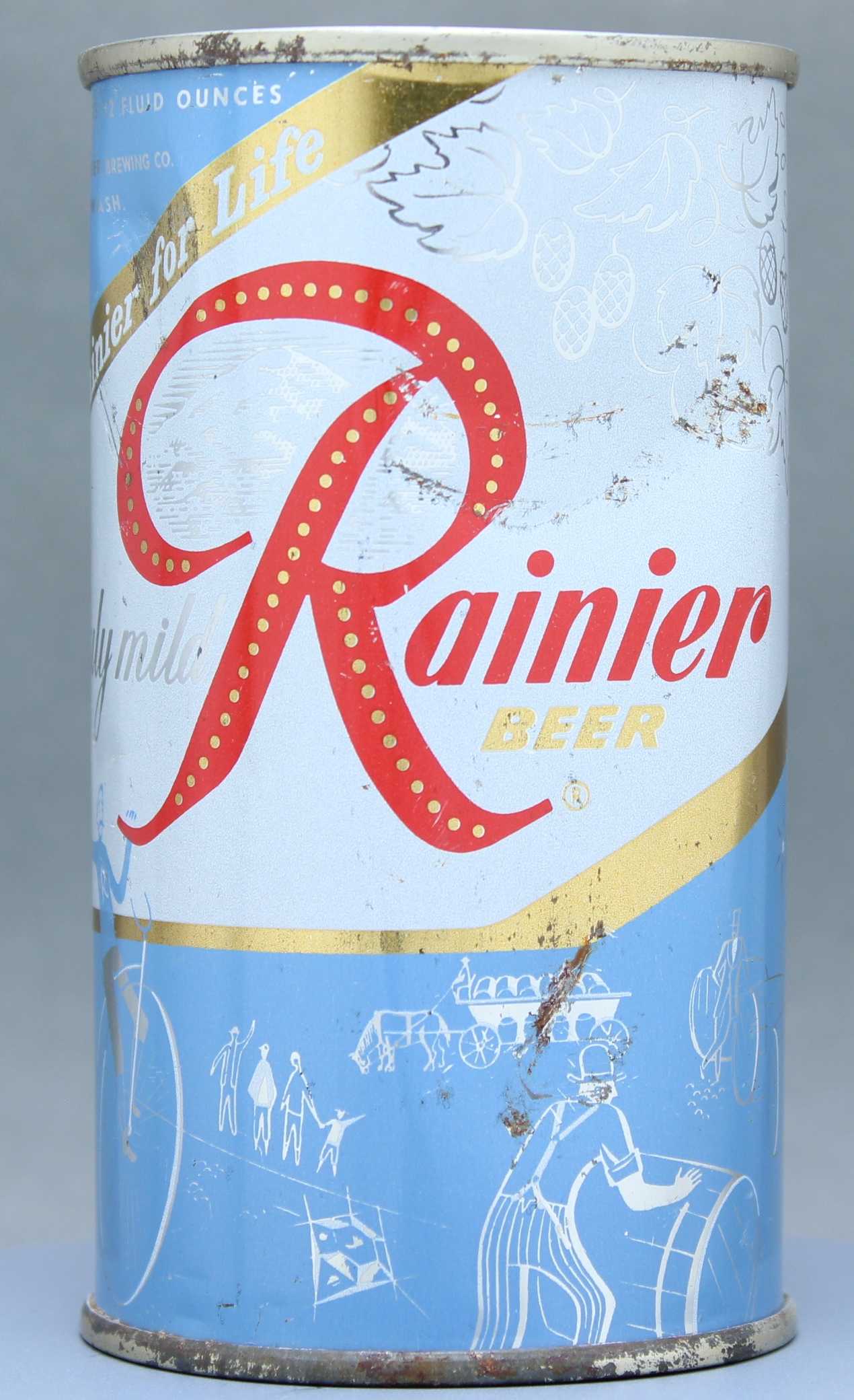 Rainier Beer Flat Top Can