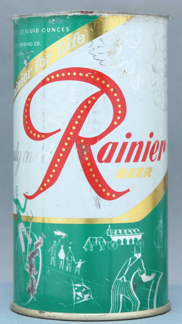 Rainier Beer Flat Top Can