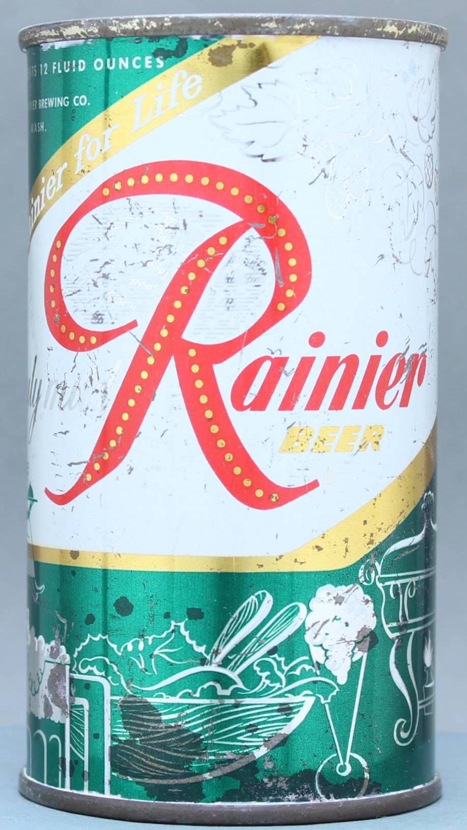 Rainier Beer Flat Top Can