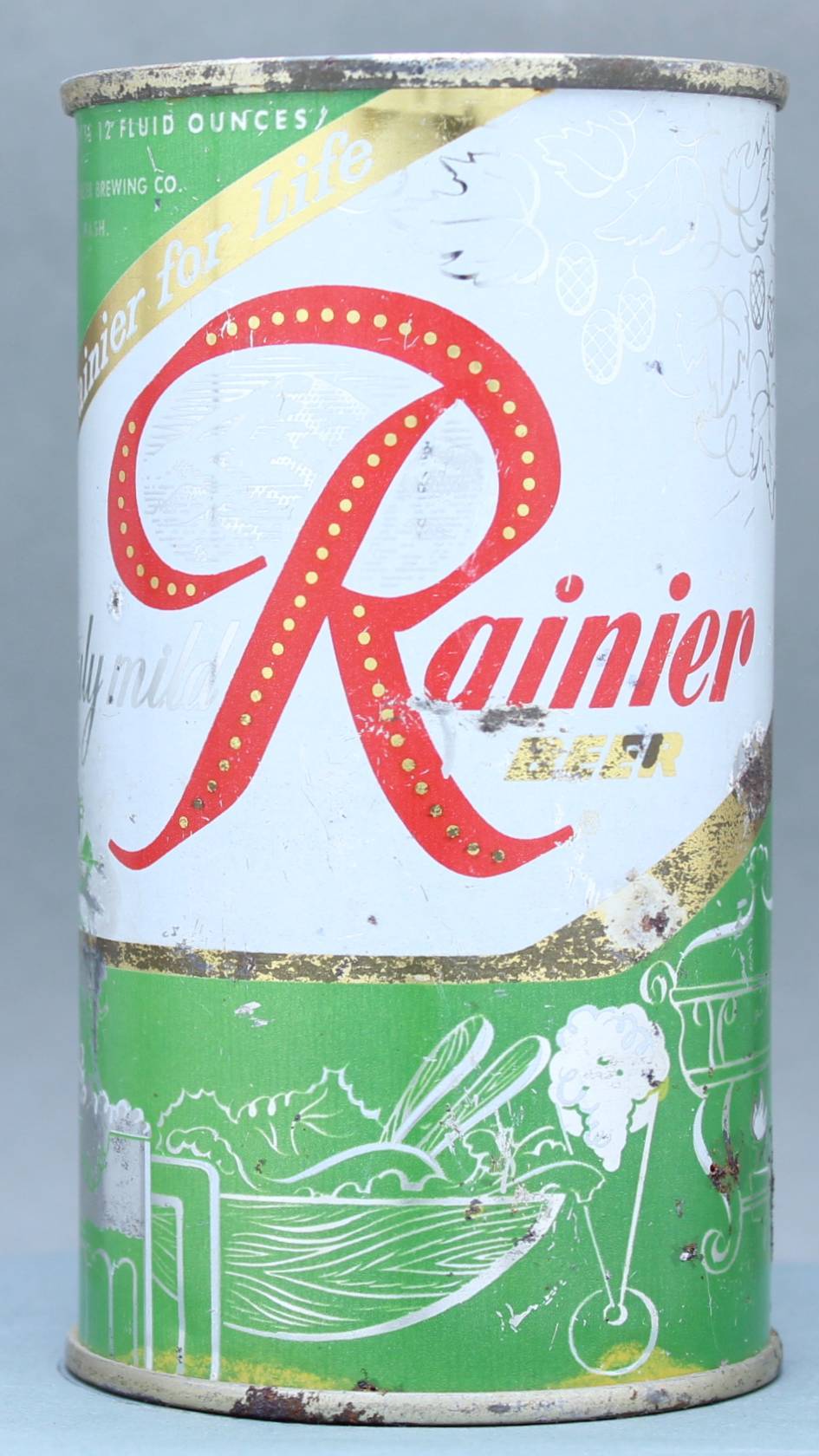 Rainier Beer Flat Top Can