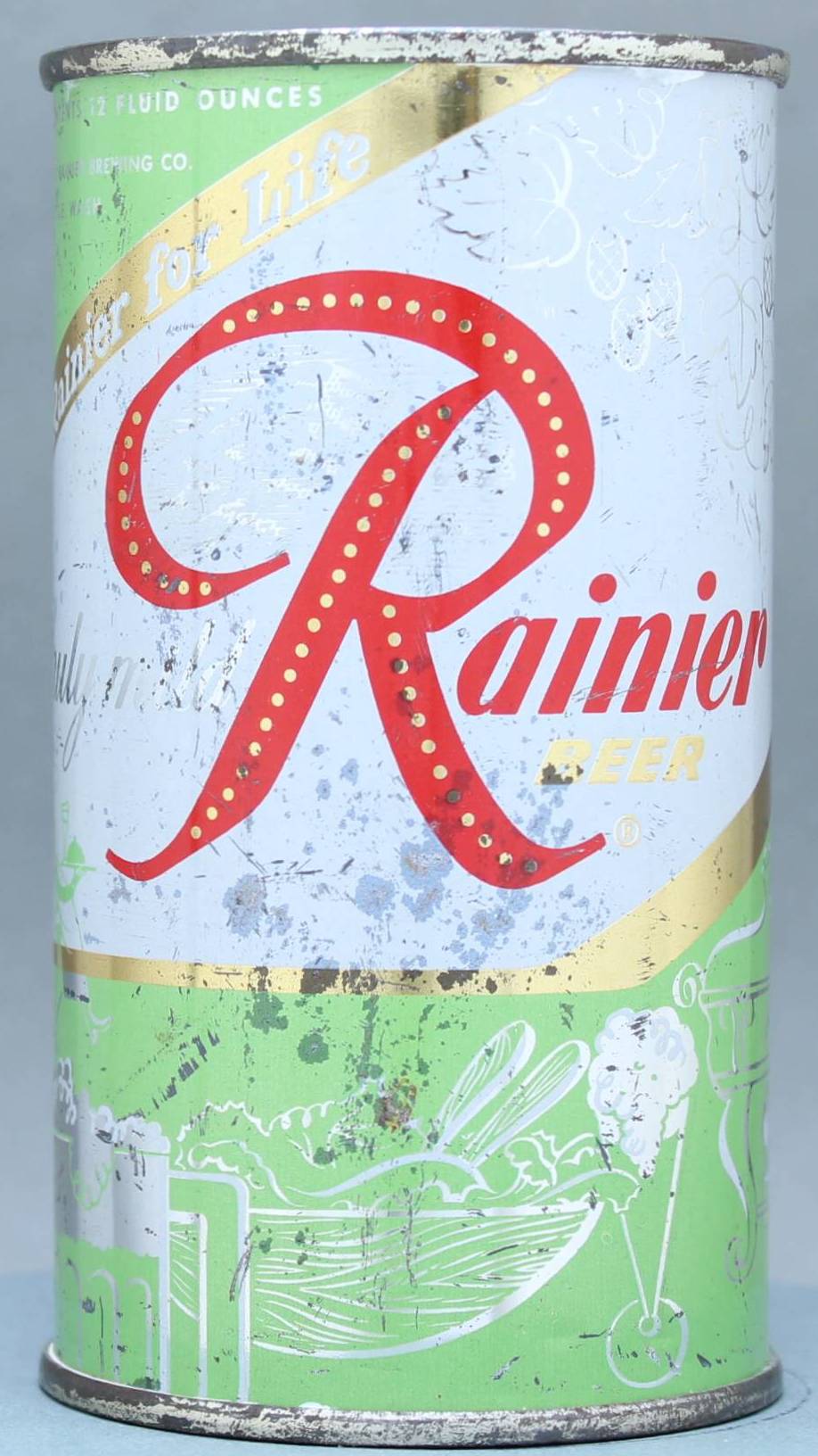 Rainier Beer Flat Top Can