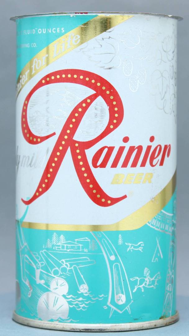 Rainier Beer Flat Top Can