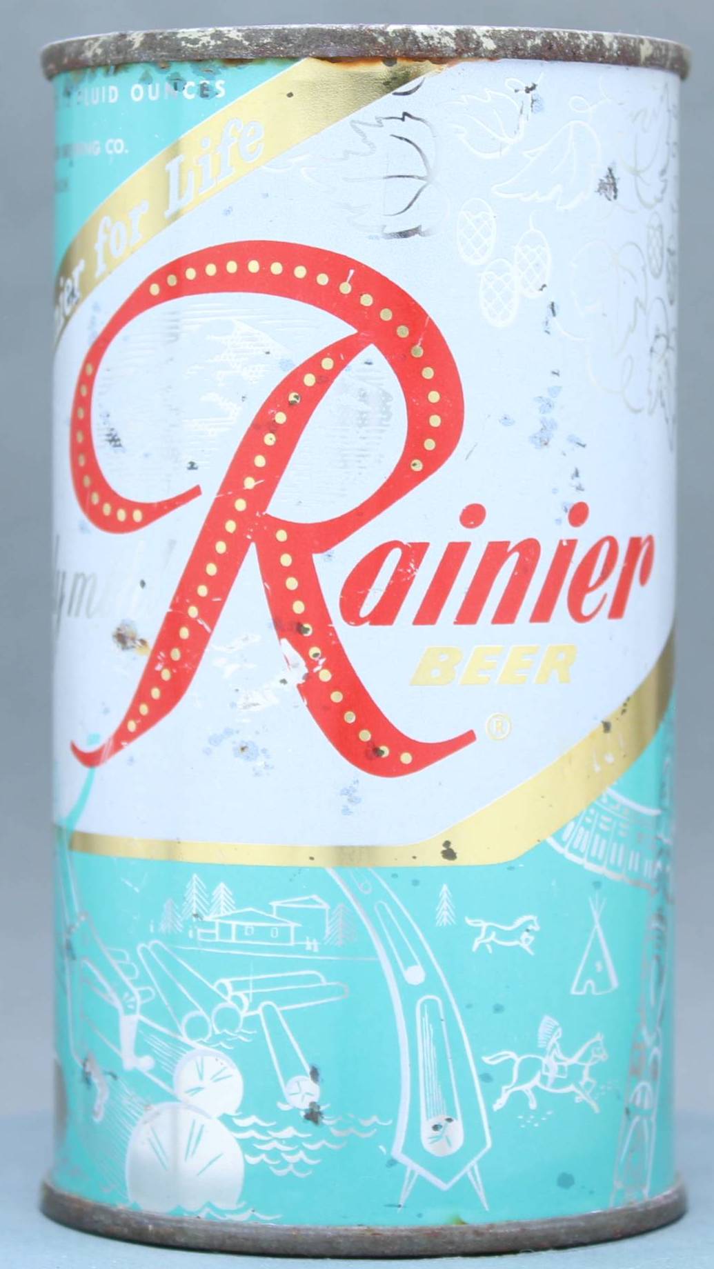 Rainier Beer Flat Top Can