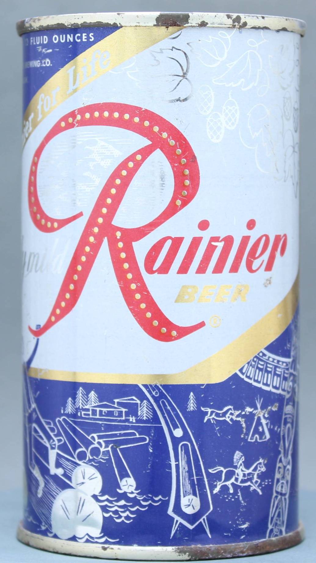 Rainier Beer Flat Top Can