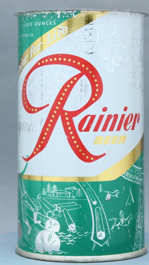 Rainier Beer Flat Top Can