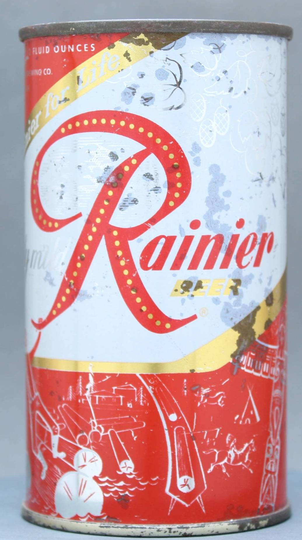 Rainier Beer Flat Top Can