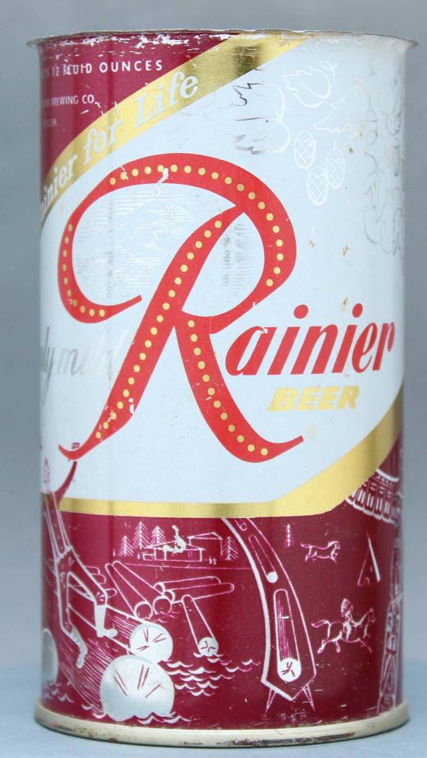 Rainier Beer Flat Top Can
