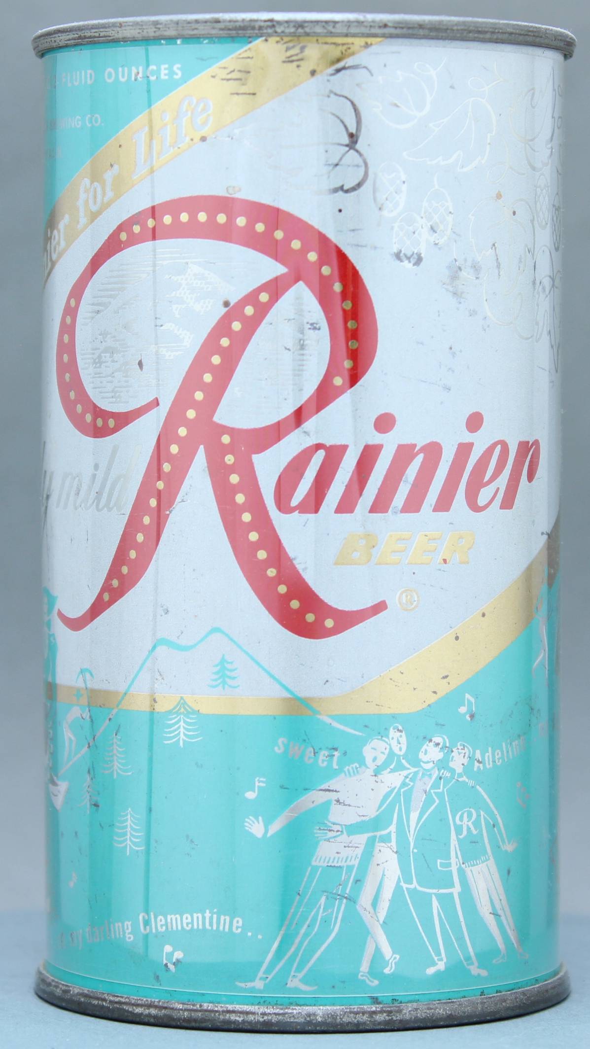 Rainier Beer Flat Top Can
